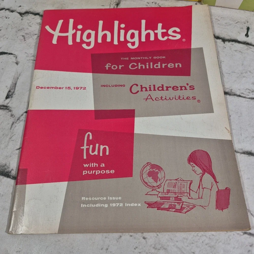 Vintage 60's 70's Highlights Magazine Lot Of 7 Nostalgia Collectible Children's